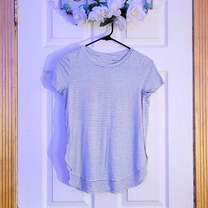 Old Navy Luxe Short Sleeve Striped Top Size L